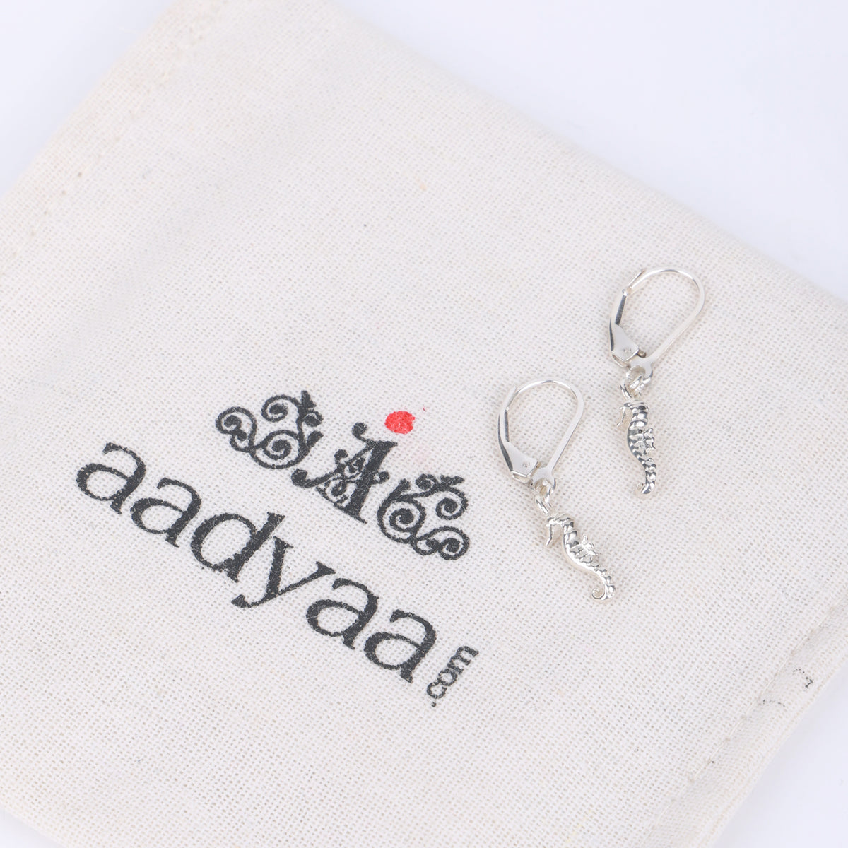 Silver Seahorse Earrings