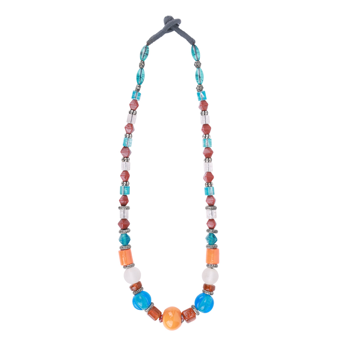 Orange Glass Bead Necklace