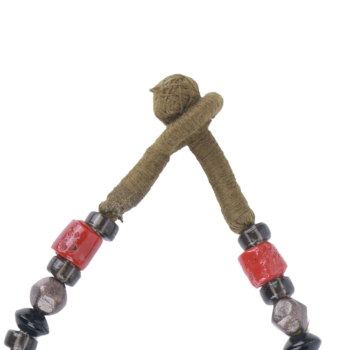 Processed Aluminium & Glass Bead Necklace