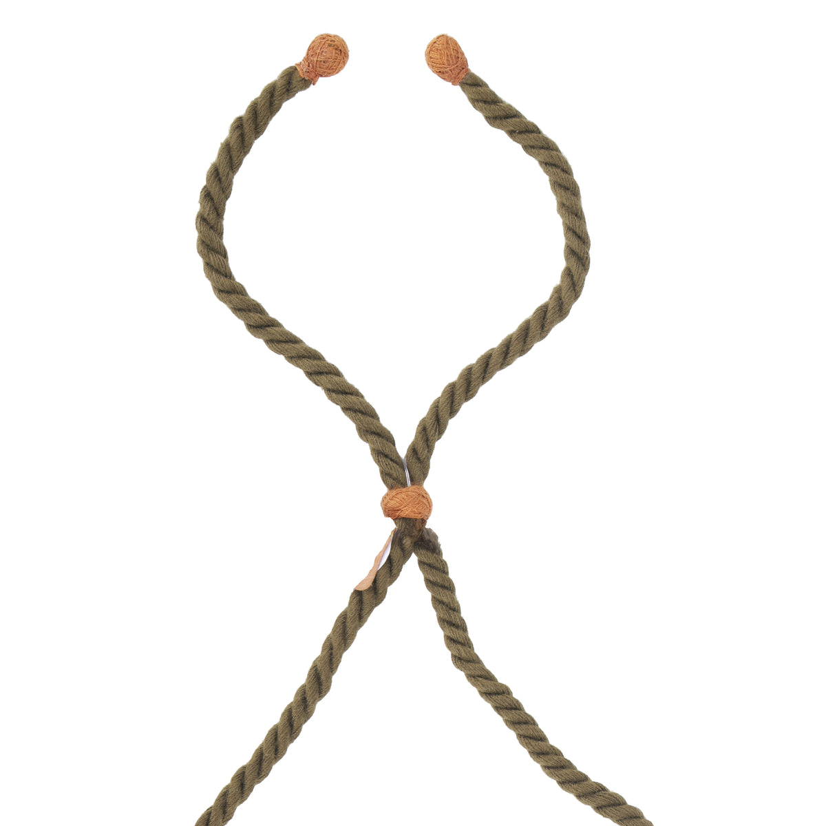 Green Beaded Necklace with Brass & Aluminium