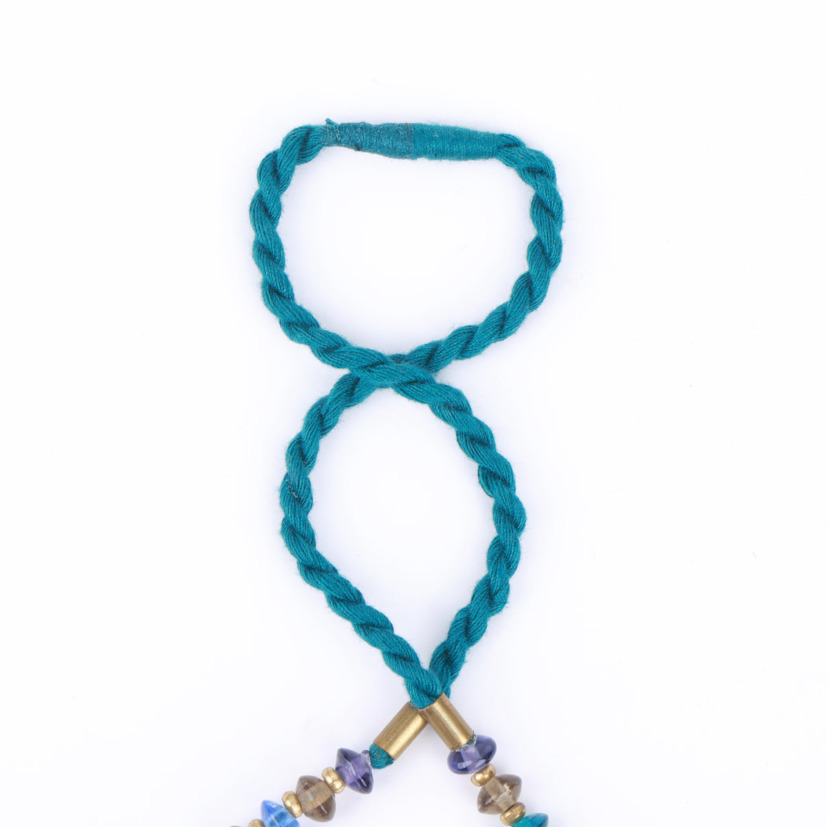 Brown, Turquoise & Multicolour Beaded Necklace
