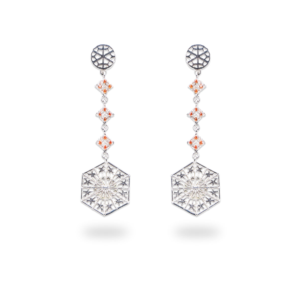 Kulgam / Lattice work / Pinjrakari Pattern Inspired Earring | 92.5 silver
