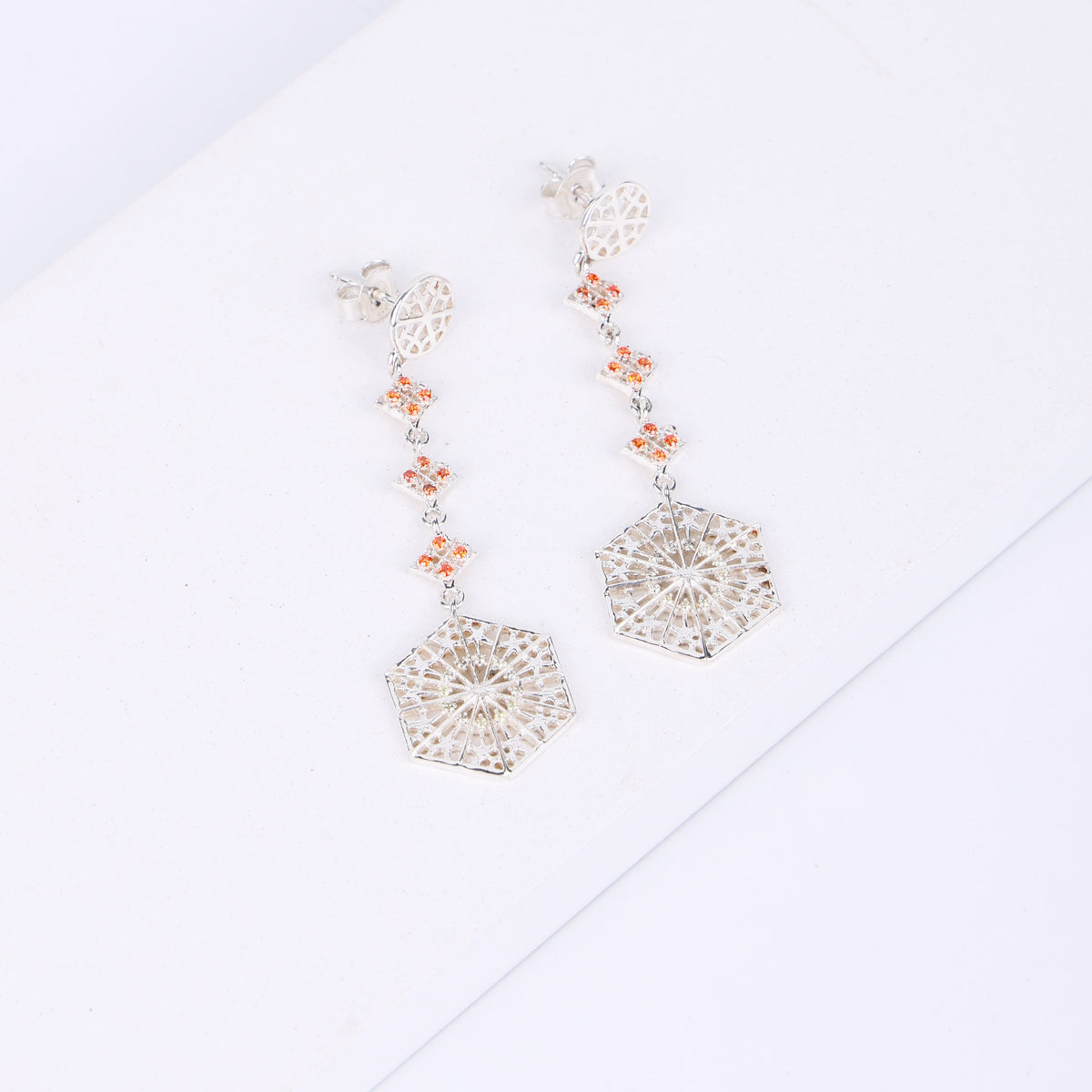 Kulgam / Lattice work / Pinjrakari Pattern Inspired Earring | 92.5 silver