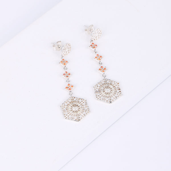 Kulgam / Lattice work / Pinjrakari Pattern Inspired Earring | 92.5 silver