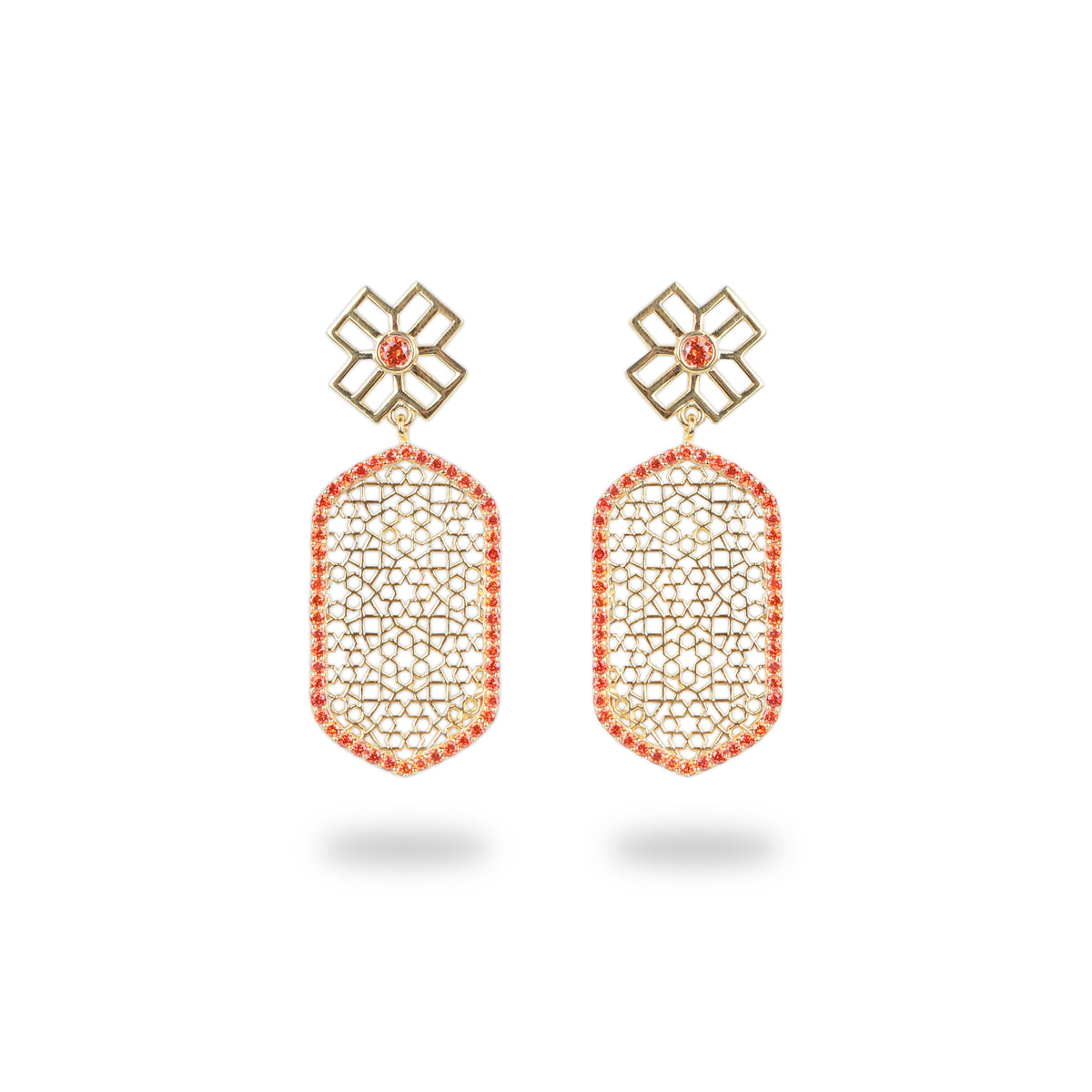 Jharoka / Jaali Inspired Earring | 22K Gold Plated