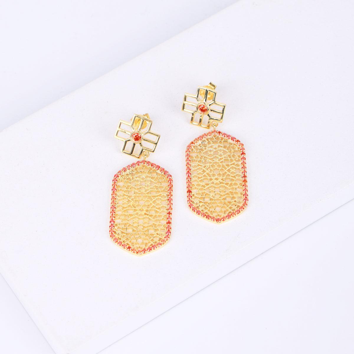 Jharoka / Jaali Inspired Earring | 22K Gold Plated