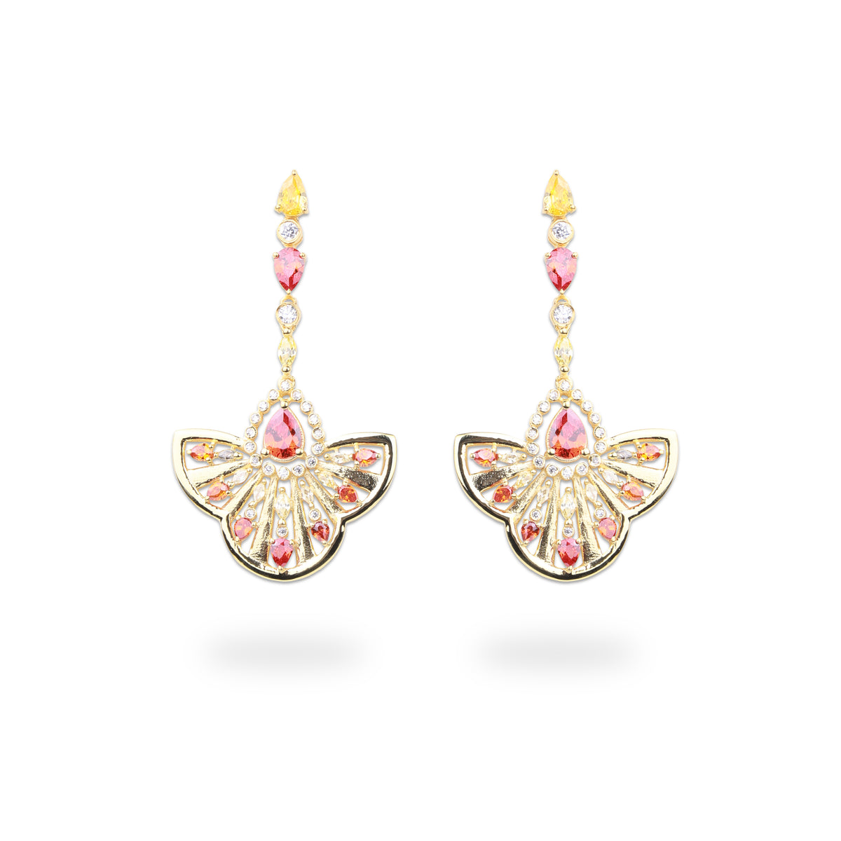 Oyster Shell Portugese Window Inspired Earring | 22K Gold Plated