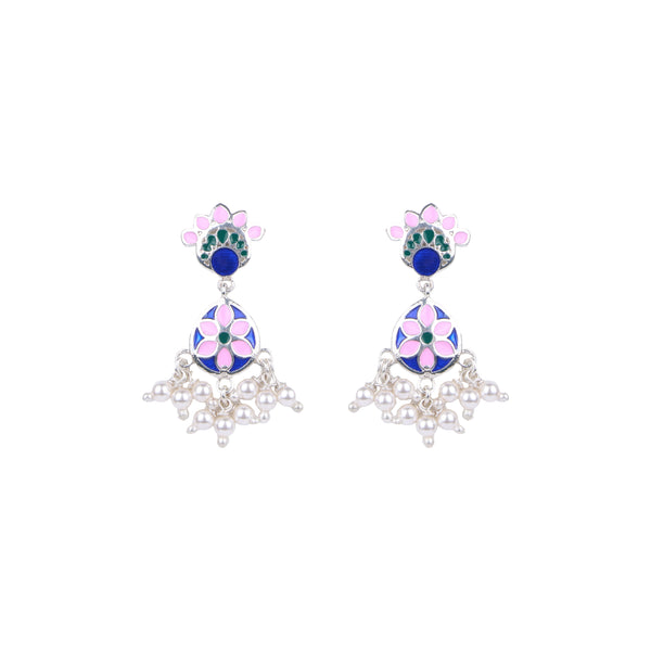 Indian Block Print Mayur Enamel  Set