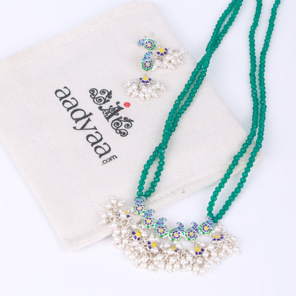 Indian Paisley Enamel Set