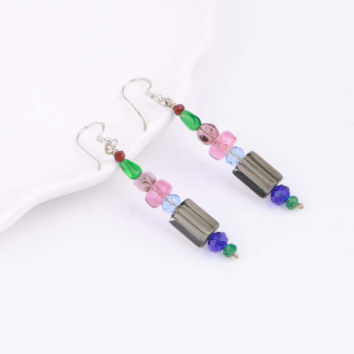Multicolour Glass Bead Earrings