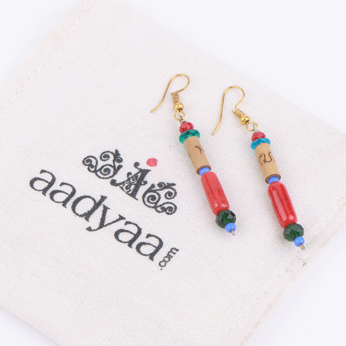 Multicolour Glass Bead Earrings