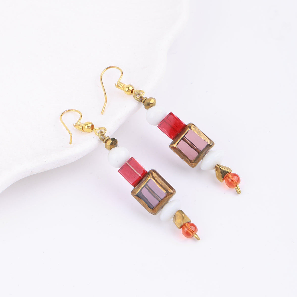 Multicolour Glass Bead Earrings