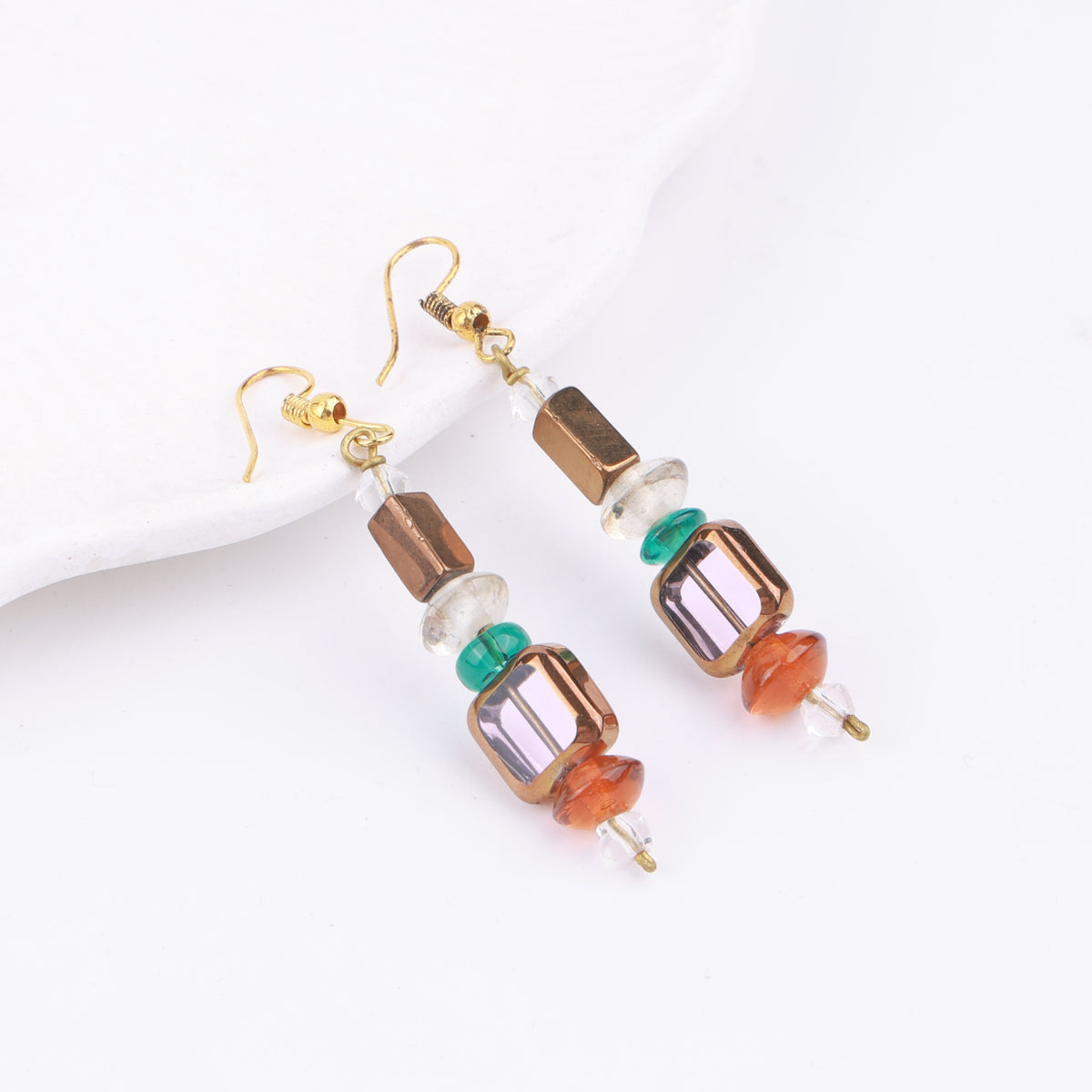 Multicolour Glass Bead Earrings