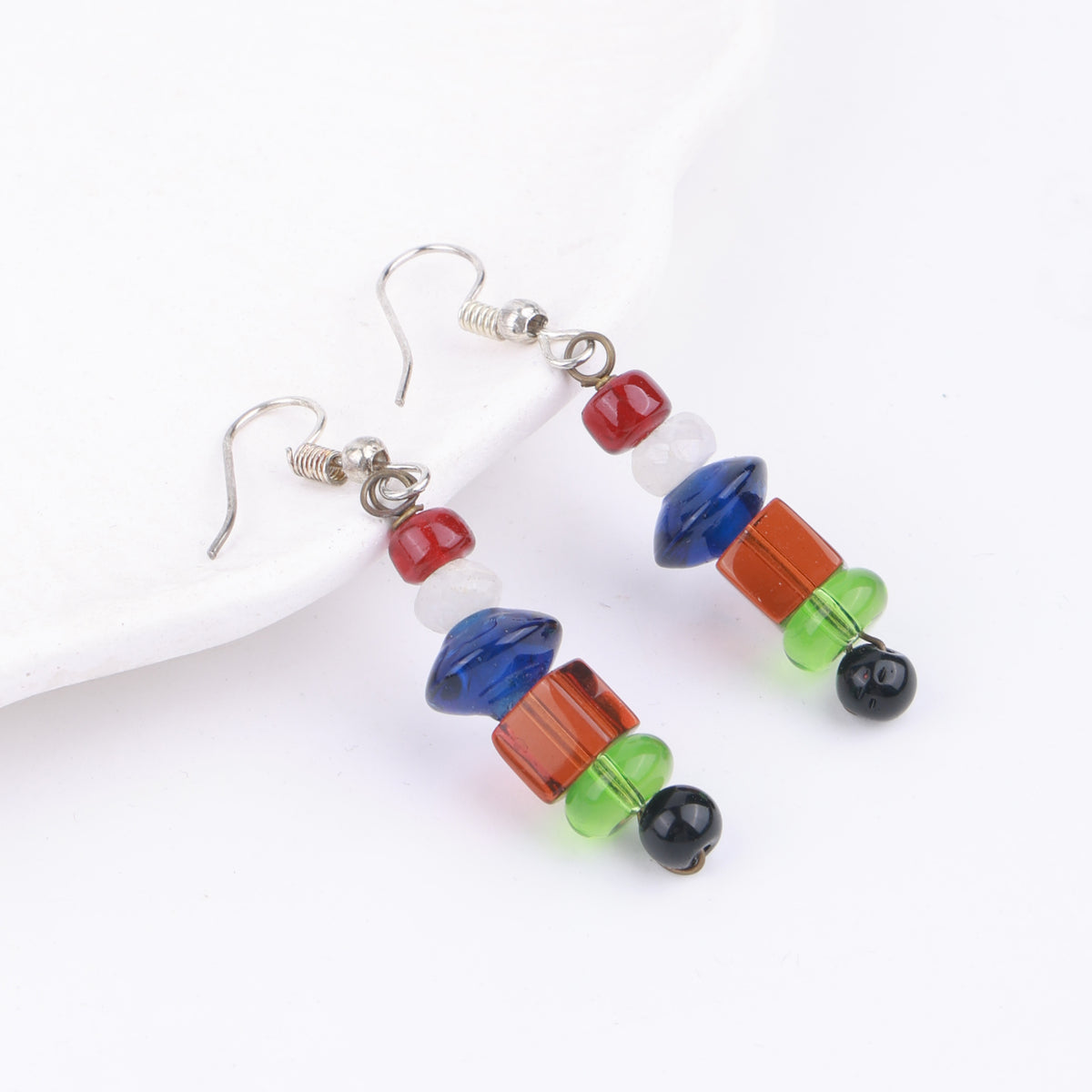 Multicolour Glass Bead Earrings