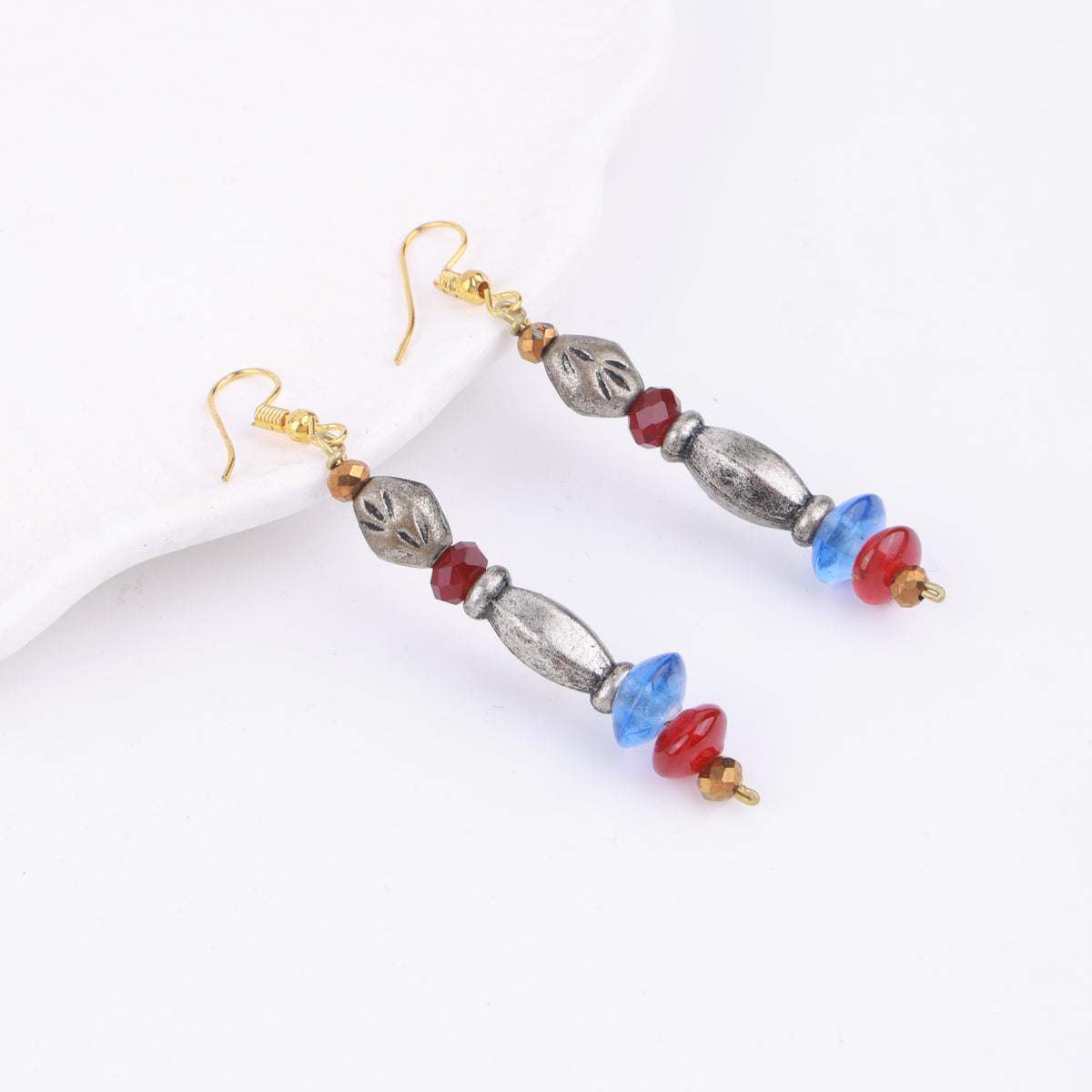 Multicolour Glass Bead Earrings