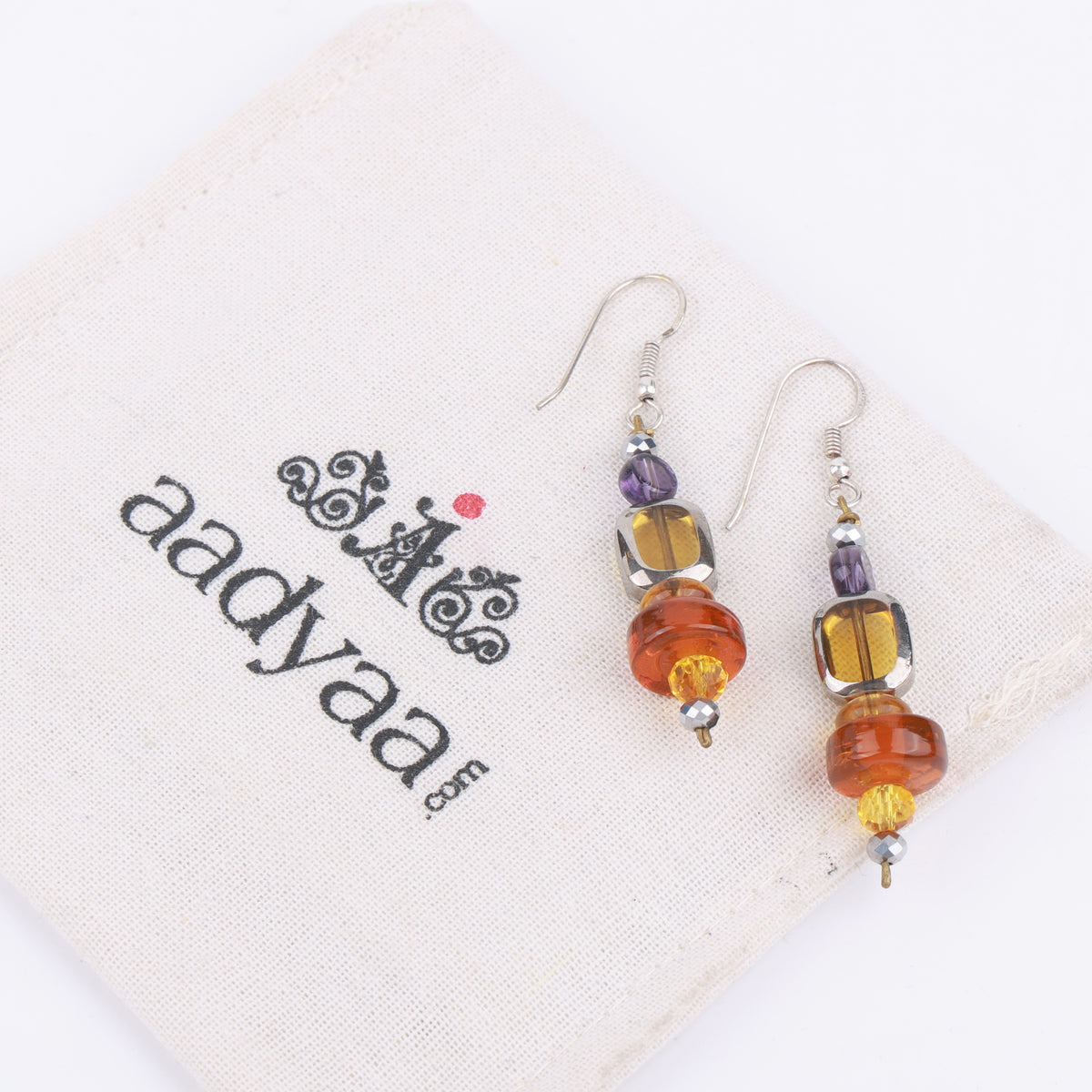 Multicolour Glass Bead Earrings