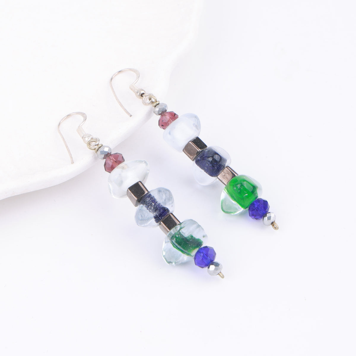 Multicolour Glass Bead Earrings