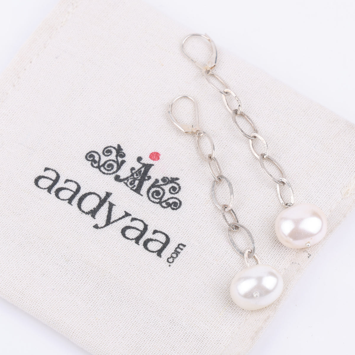 Chain & Shell Pearl Earrings (Project Handmade)