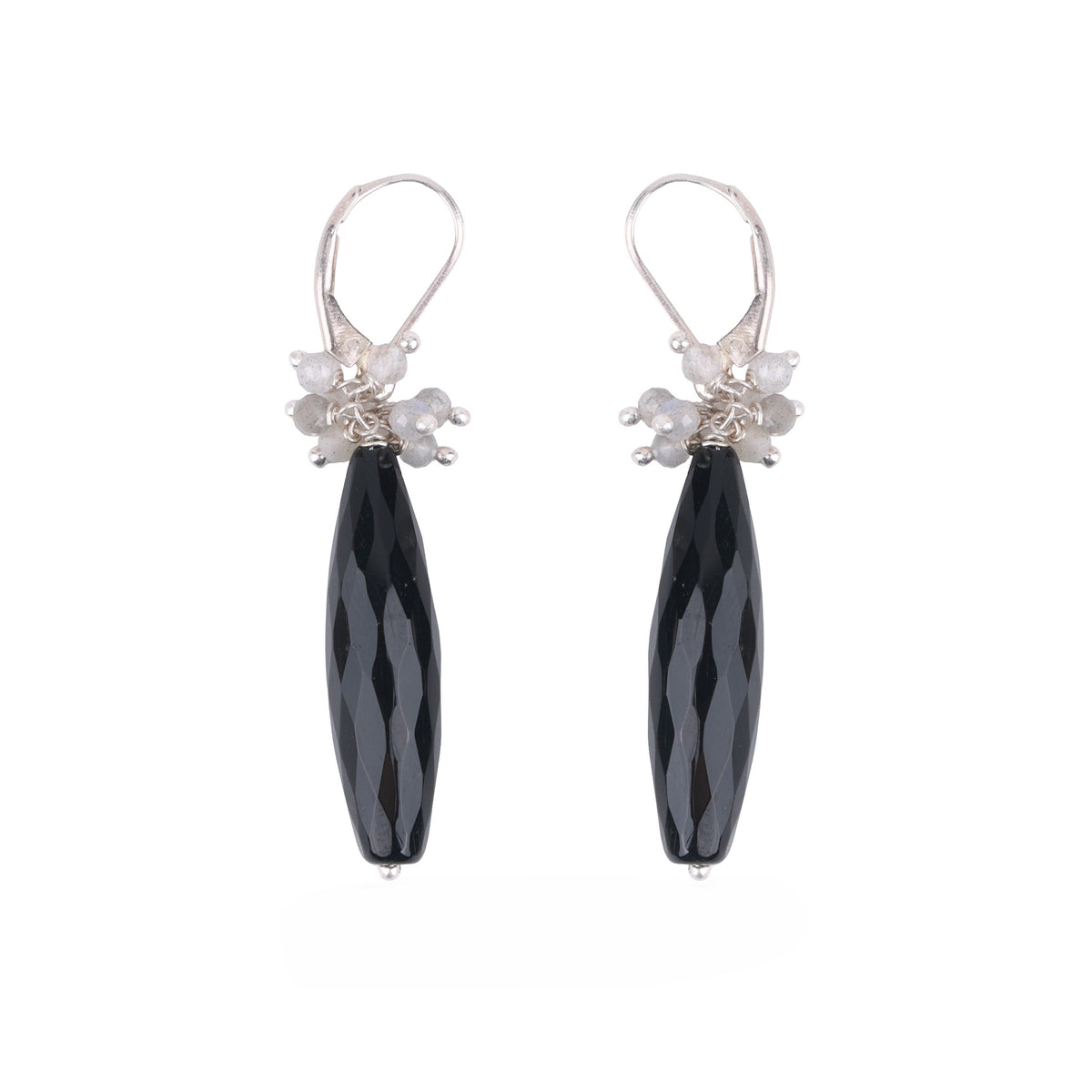 Labradorite & Black Spinel Earrings (Project Handmade)