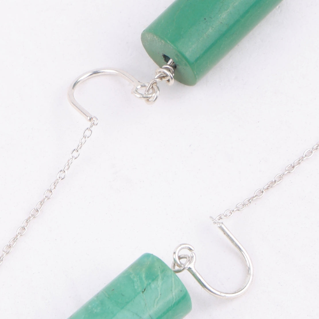 Tibetan Turquoise & Freshwater Pearl Earrings (Project Handmade)