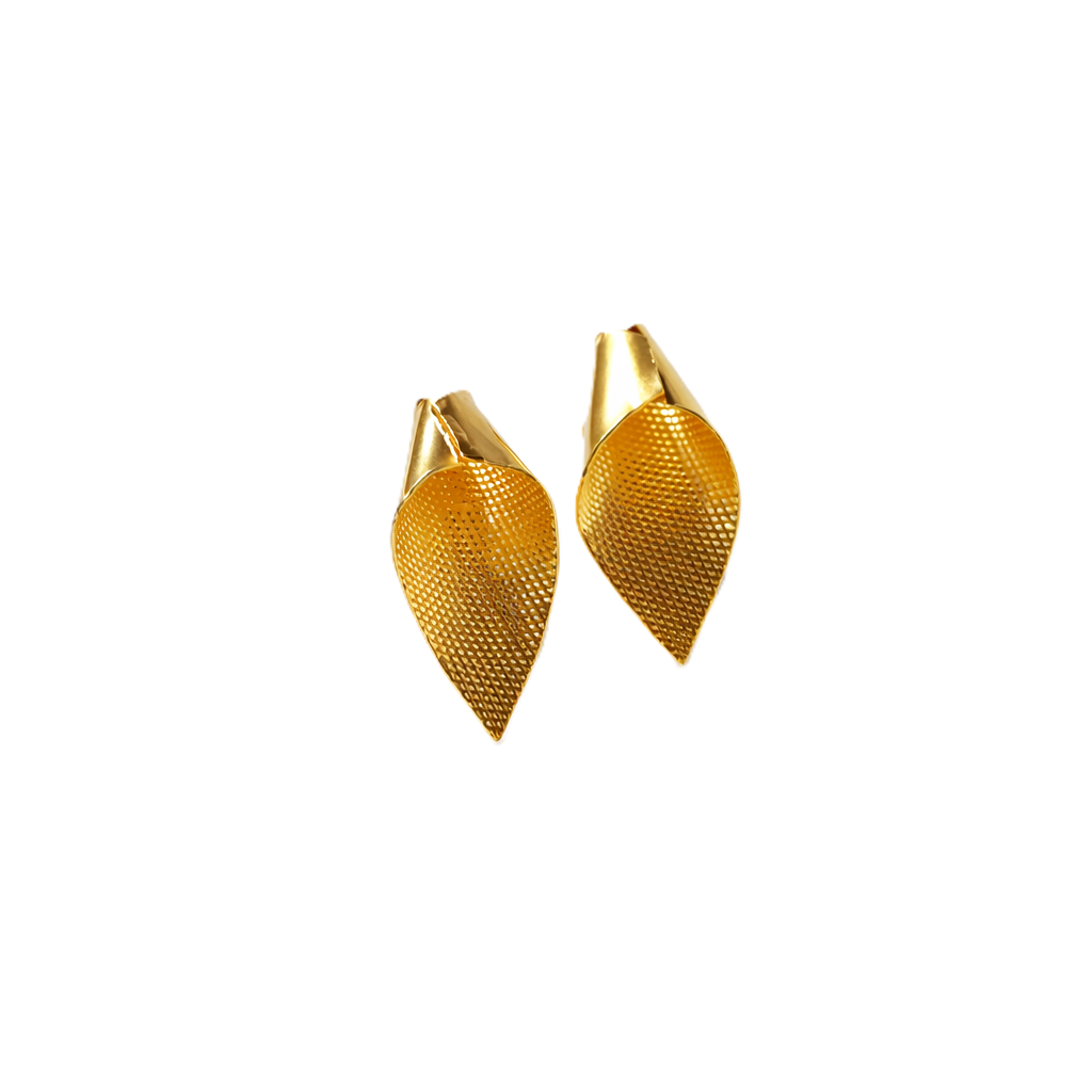 Alice-  Fold Earring |  92.5 Silver | 22K Gold Plated