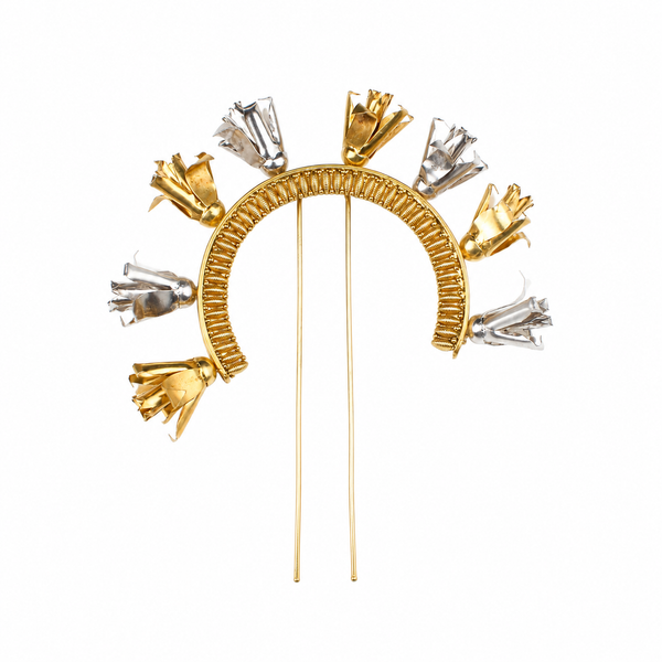 Chapha Veni (Hair Accessory) |  92.5 Silver | 22K Gold Plated (Made to Order)