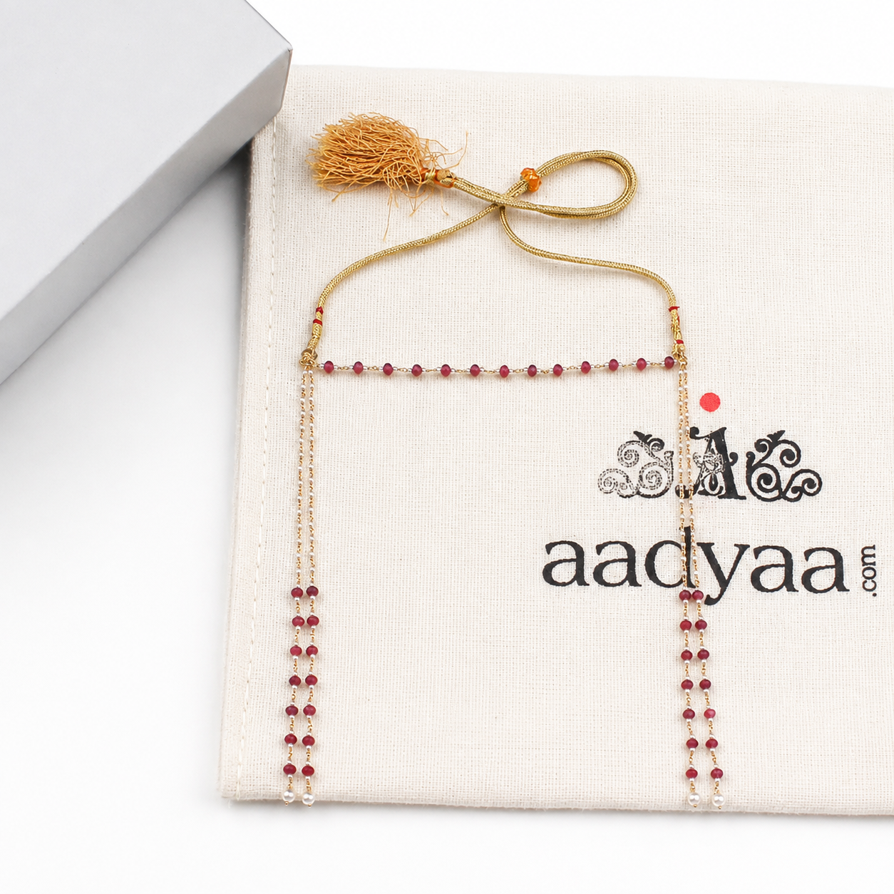 Garnet Mundavali |  92.5 Silver | 22K Gold Plated
