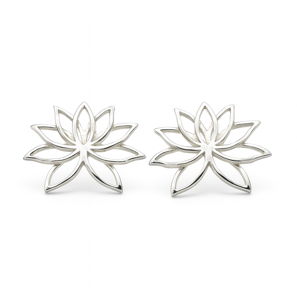 Lotus Earrings in 92.5 sterling silver