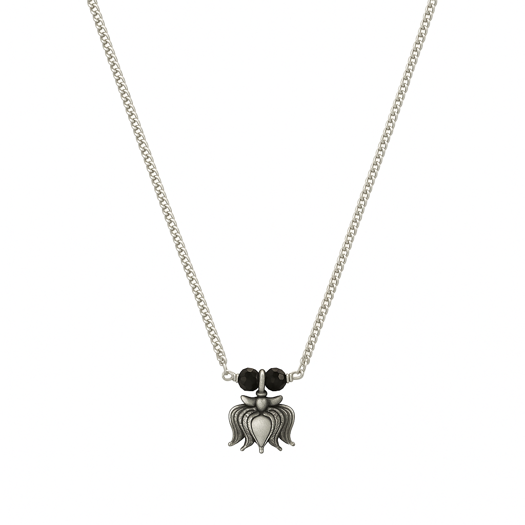 Daily Wear Silver Lotus Mangalsutra