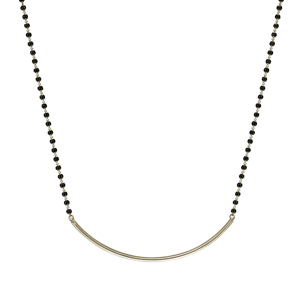 Handmade silver Mangalsutra with Silver Pipe