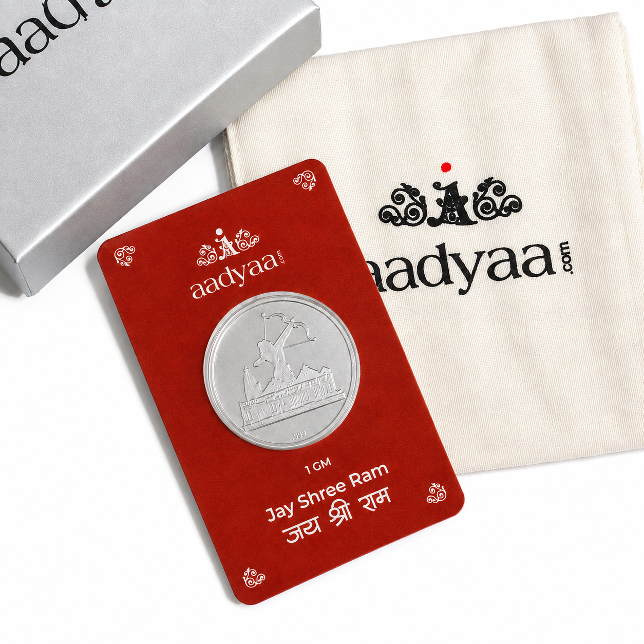Jay Shri Ram Silver Coin (1 gm) | 92.5 Sterling Silver