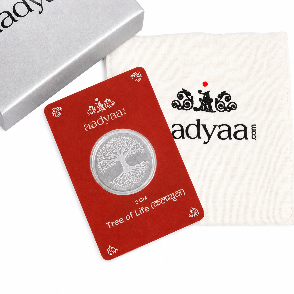 Tree of Life (Kalpavruksha) Silver Coin (2 gm) | 92.5 Sterling Silver