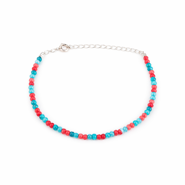 Pink Jade & Blue Jade Bracelet