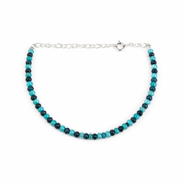 Blue Jade & Dark Blue Jade Bracelet