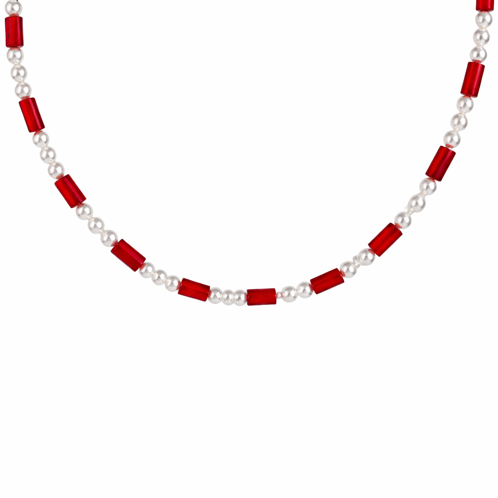 Pearl Necklace with Corals