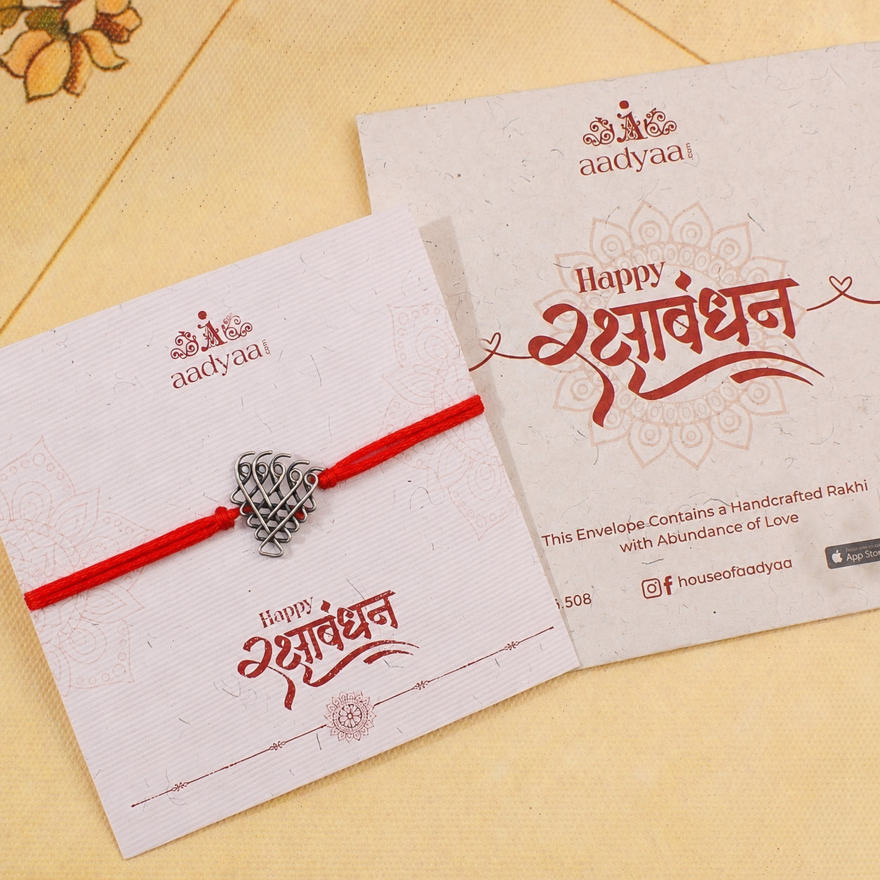 Silver Saraswati Rakhi/Pendant ( Motif size : Small )