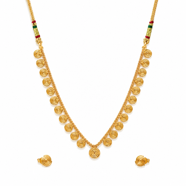 Silver Delicate Spiral Set |  92.5 Silver | 22K Gold Plated