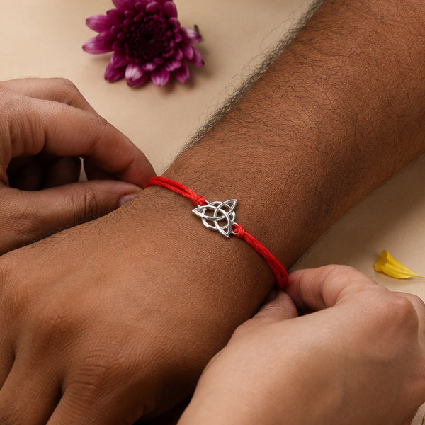 Celtic Trinity Silver Rakhi