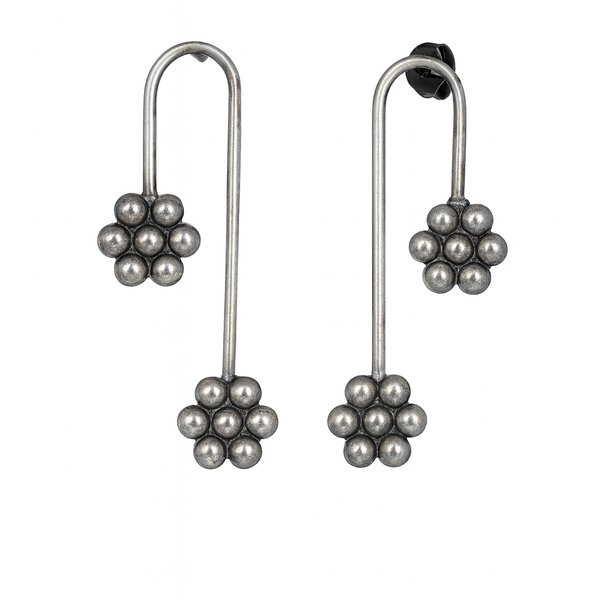 Kudi Drop Silver Earring