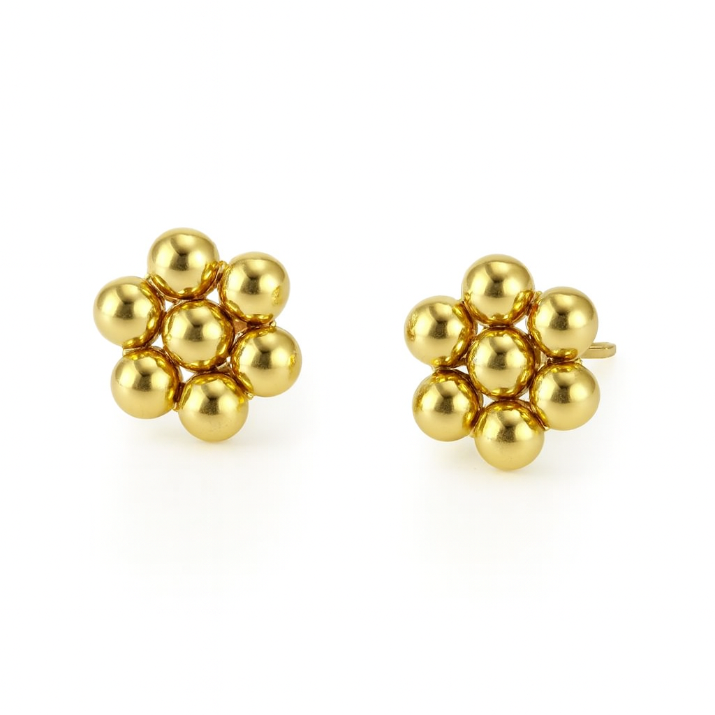 Kudi Motif Studs (Medium) |  92.5 Silver | 22K Gold Plated