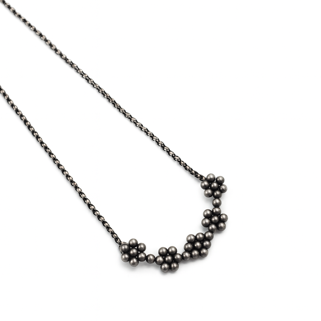 Handmade Silver kudi motif mangalsutra