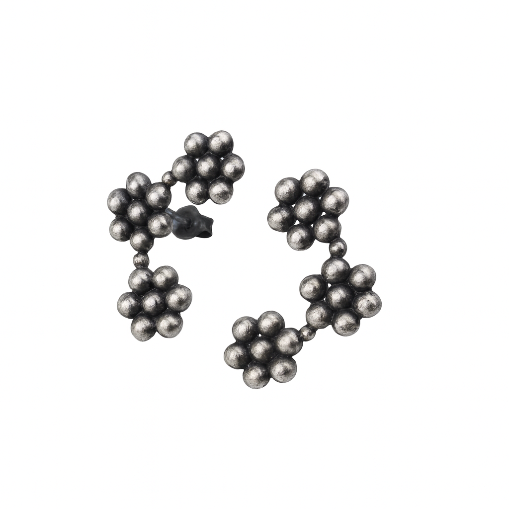 Silver Three Kudi Earrings