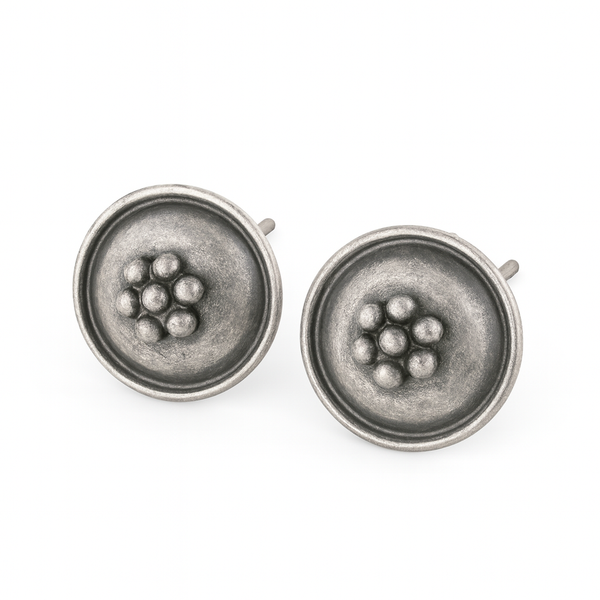 Kudi circle earrings in 92.5 sterling silver