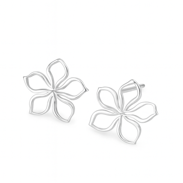 Sadafuli periwinkle silver earrings in 92.5 sterling silver