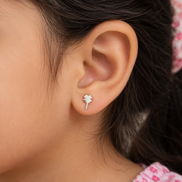 Silver Clover Leaf Stud | 92.5 Silver