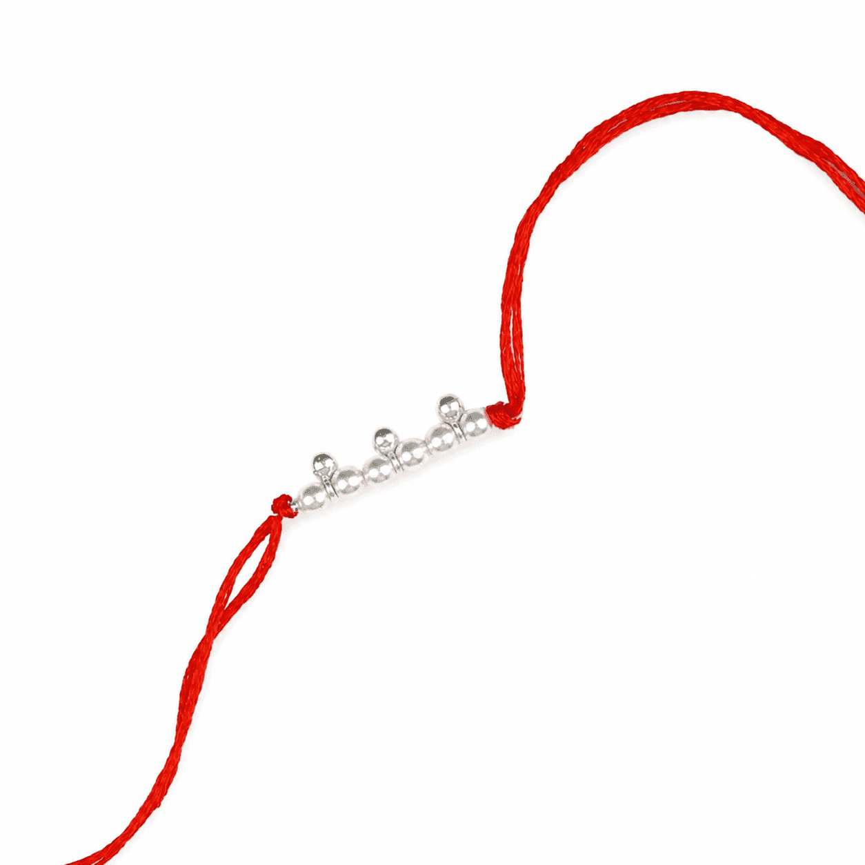 Pearl & Silver Bead Rakhi in 92.5 sterling silver