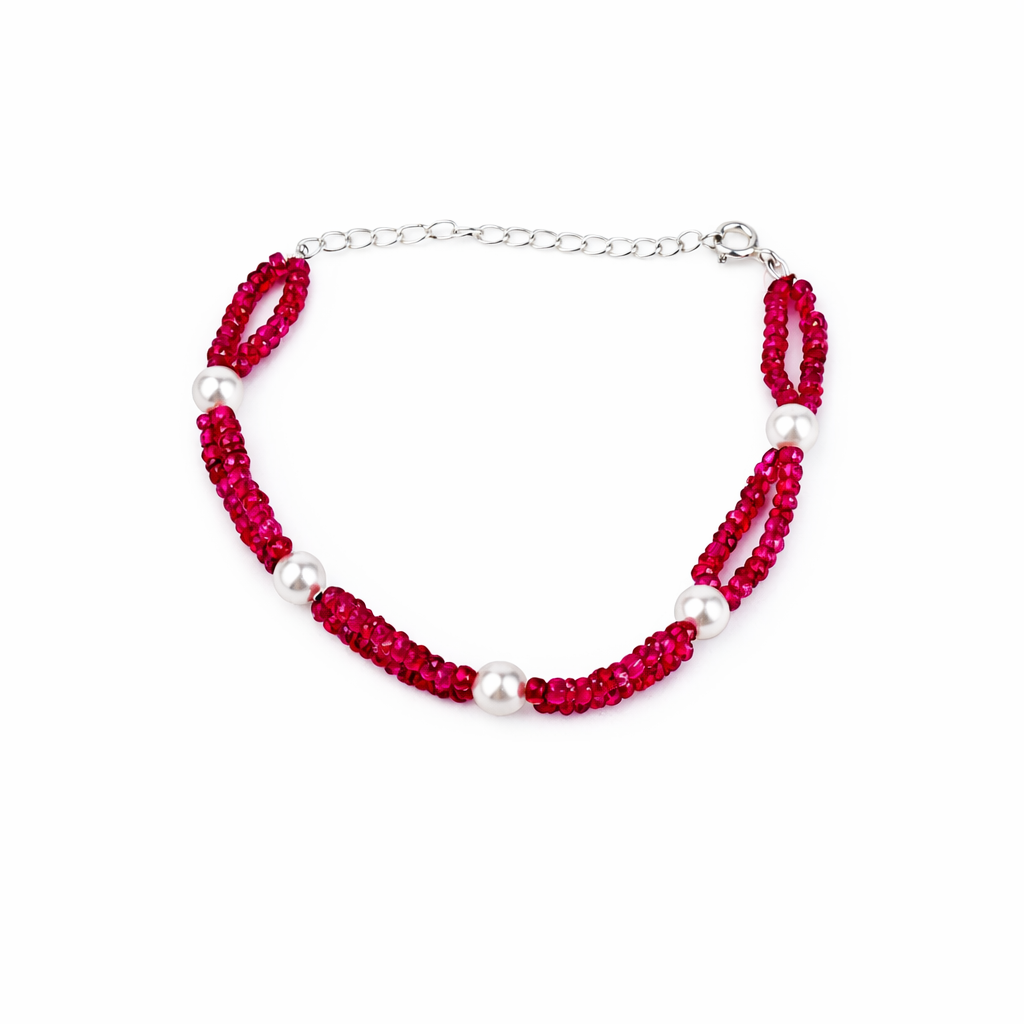 Ruby & Pearl Bracelet