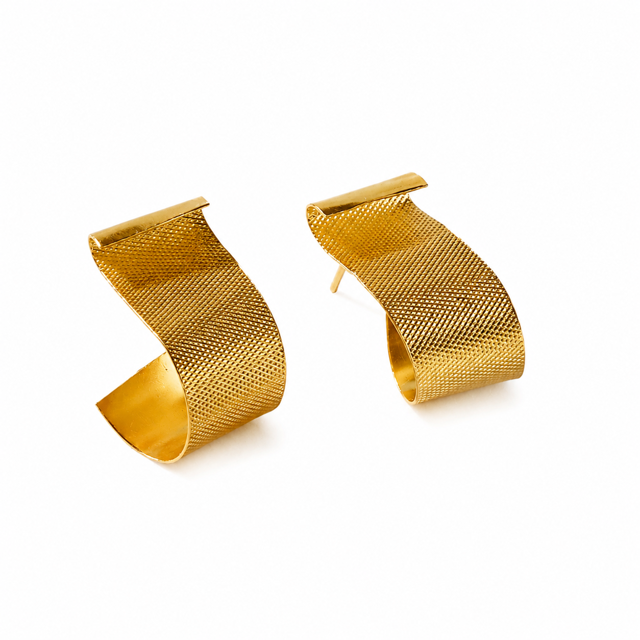 Roma -  Fold Earrings |  92.5 Silver | 22K Gold Plated