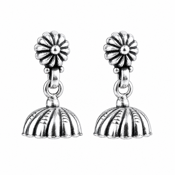 Silver Mini Dome Jhumki