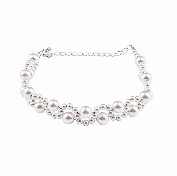 White Pearl Silver Bracelet (Project Handmade)